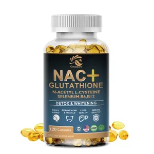 Greensure NAC גלוטתיון כמוסות N-אצטיל ציסטאין 1200 מ"ג תמיכה לריאות הכבד | חומצת אמינו מגבירה את הגלוטתיון