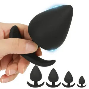 זול 4 גודל סיליקון Big Butt Plug צעצועי מין אנאליים למבוגרים גברים אישה תחתונים Buttplug דילדו מאסטורבדור פי הטבעת דילטדור