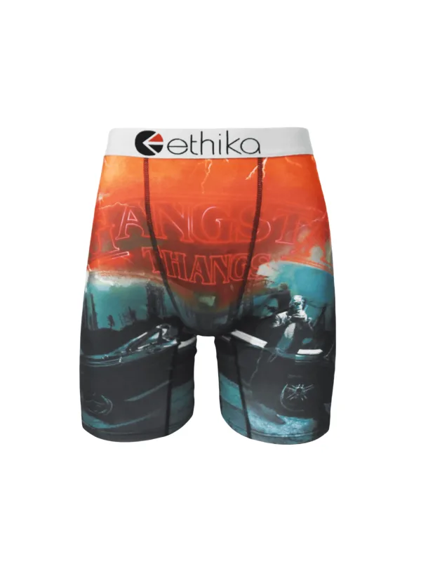 Cueca boxer masculina macia, 1 peça, roupa íntima confortável para o dia a dia, respirável, ajuste elástico, poliéster, leve