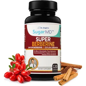 Supplément SugarMD 5X Super Berberine – 250 mg de dihydroberbérine GlucoVantage avec 4 000 mg de cannelle de Ceylan pour la gestion du poids
