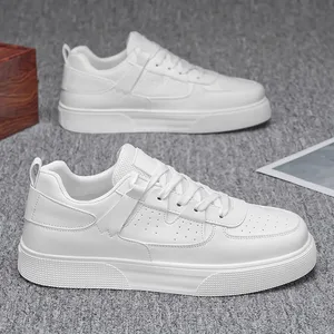 Men's White Black Casual Sneakers Thick 