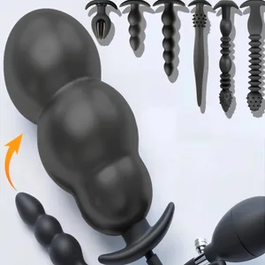 Anal Expander Expand үрлемелі анальды тығын үлкен өлшемді клизма жаттығулары бөксе тығыны бөкселерді кеңейтетін жопа простата жыныстық ойыншық ерлерге арналған