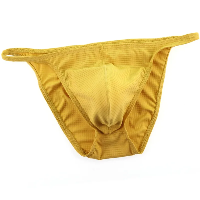 Slip bikini da uomo Intimo sexy Mutandine gay Comodo sacchetto per pene Slip Hombre Cuecas Mutande maschili Rete di nylon QuickDryHT116