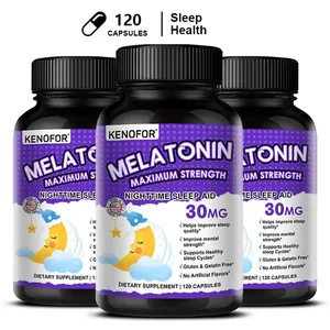 Melatoniinikapselit 30 mg - Nopea nukahtaminen Rauhoittaa mielen luonnollinen unta tukeva lisäosa