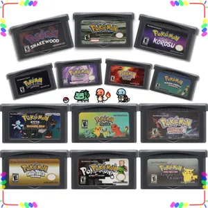GBA ポケモン ゲームカートリッジ 32 ビット ビデオ ゲーム コンソール カード AshGray 液晶ライト プラチナ 萌えもん エメラルド 英語言語