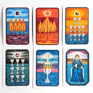 Sert Kutudaki Jung Tarot Destesi Aktif Hayal Gücü için 78 Çift Kabartmalı Kart Jung Arketipleri Psikoloji