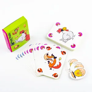 משחקי לוח לוהטים עוף צ'יו צ'יו משחק לוח Piou Piou כרטיסי מסיבה מזדמנים משחק צעצועים אינטלקטואליים מתנות 10.5*7.5 ס"מ