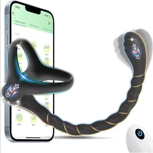 Aloittelijan peräaukon Vibraattori APP Control Tärinä perätulppa Hankorengas miehille Eturauhasen hierontalaitteen anaalitulppa homoseksilelu miehille 18+