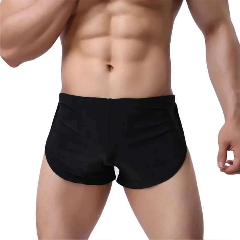 Männliche Höschen Unterwäsche Boxer Atmungsaktive Männer Boxer Pyjamas Side Split Unterhose Cueca Homem Shorts Nachtwäsche
