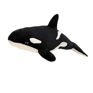 50/70 cm Späckhuggare Späckhuggare Plyschkudde Mjuk Svart Vit Val Kastkudde Sovrumssoffa Inredning Havstema plyschkudde Present