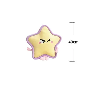 Plysjpute med fem spiss stjerne 40/60 cm fylt pute Squishy Sofapute Bedårende hjemmeinnredningsleker Kreative bursdagsgaver