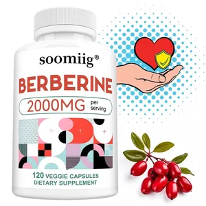 பெர்பெரின் காப்ஸ்யூல்கள் 2000mg இதய இருதய ஆரோக்கியம் செரிமானம் கல்லீரல் ஆரோக்கியம் நோய் எதிர்ப்பு சக்தி மற்றும் வளர்சிதை மாற்ற சமநிலையை ஆதரிக்கிறது