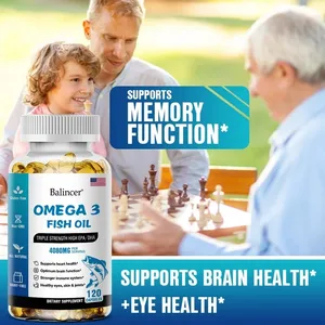 Balincer Wild Caught Omega 3 Fish Oil Softgels- EPA با قدرت سه گانه 1200 میلی گرم DHA 900 میلی گرم مکمل غذایی بدون گلوتن بدون GMO
