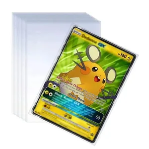 100 kpl Pelikorttiholkit Läpinäkyvä pelisuoja Yhteensopiva kaupankäyntikorttien kansikotelokotelo Pokemon Kids -lelulahjalle