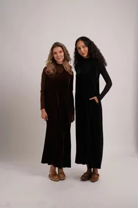AS AW26 Оксамитова сукня-джемпер з бічними кишенями + базовий мокнек з джерсі