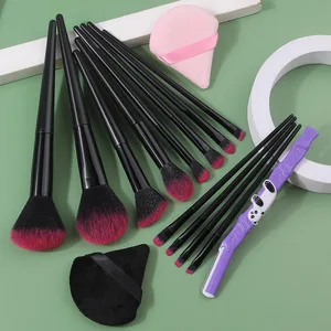 12/15/17Pc Soft Makeup Brushes Set for Beginners Loose Powder Blush Eyeshadow Brushes Dual-use Wet & Dry Makeup Sponge Triangle