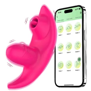 APP Bluetooth Vagina Sucking Vibrator 9 Mode Vibrating Sucker Suuseksi Imu Klitoris Stimulaattori Eroottiset seksilelut naisille