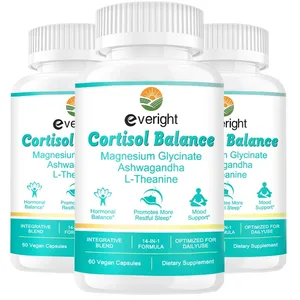 مکمل کورتیزول با Ashwagandha L-Theanine و منیزیم گلیسینات - 14 در 1 برای تسکین استرس تعادل خلق و خو و سلامت خواب