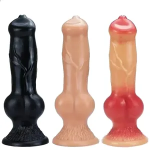 Realistinen valtava koiran dildo peräaukon tulppa imukupilla Silikoni Big Butt Plug Eturauhasen hierontalaite Aikuisten seksilelut miehille, naisille