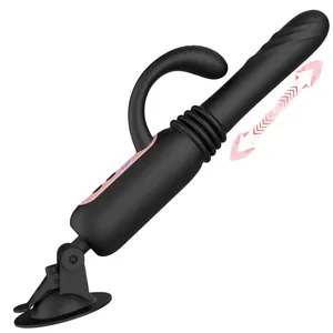 7 teleskooppista seksikonetta työntävää dildo-vibraattoria, 30 mm:n automaattinen venytys, ladattava imukupilla, aikuisten seksileluja naisille