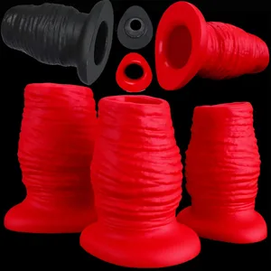 Hollow Butt Plug silikonowy ogromny korek analny wziernik Peep zabawki erotyczne dla kobiet mężczyzn Gay Fisting rękawice bokserskie lewatywa Flushing zabawka dla dorosłych