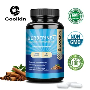 Premium Berberine HCl 1200 Mg Plus Cannelle de Ceylan biologique - Soutien du système immunitaire Supplément de gestion du poids