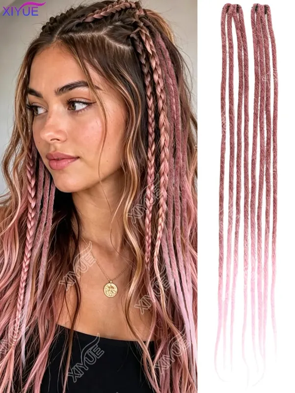 Synthetic BB Clip Dreadlock Hair Extensions Dreadlock Extensions Hip-hop Ombre Hair Extensions African Tribe Style