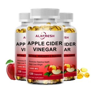 Alxfresh-omenaviinietikkakapselit sinkkivitamiineilla | 1000 mg | Terveellinen ravintolisä ei-GMO